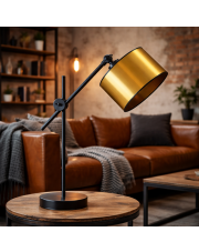 Lampa stołowa z ruchomym ramieniem złota glamour MALI MIRROR