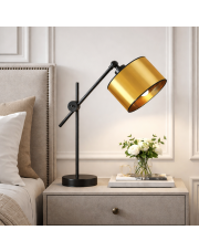 Lampa stołowa z ruchomym ramieniem złota glamour MALI MIRROR