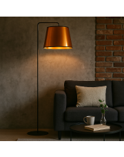 Czarna lampa stojąca do jadalni RIJAD MIRROR