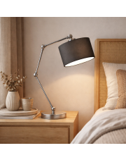 Srebrna lampka nocna LED regulowana w stylu skandynawskim ASMARA