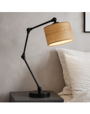 Lampka nocna LED z regulacją kąta świecenia ASMARA ECO nowoczesna lampka stołowa z abażurem