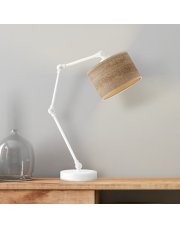 Biała lampa stołowa w stylu skandynawskim ASMARA ECO