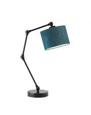 Czarna lampka biurkowa w stylu marynistycznym ASMARA VELUR