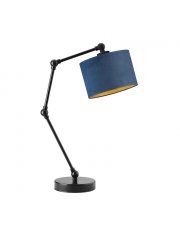 Designerska lampka nocna z welurowym abażurem ASMARA VELUR