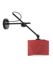 Designerska lampka ścienna z czerwonym abażurem TIRANA