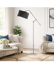 Czarna lampa stojąca na wysięgniku regulowanym COLMA