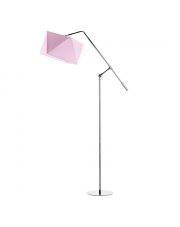 Regulowana lampa podłogowa z różowym abażurem COLMA do pokoju dziewczynki