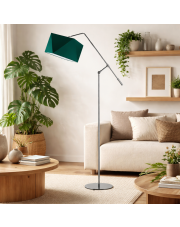 Srebrna lampa podłogowa do salonu COLMA