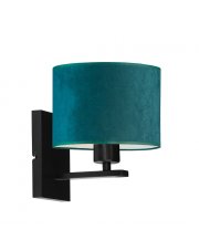 Designerski kinkiet do salonu ELVORA VELUR z welurowym abażurem