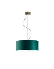 Elegancka lampa wisząca do salonu z tkaninowym abażurem HAJFA fi - 40 cm - kolor zieleń butelkowa