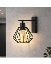 Czarny kinkiet do salonu loft FRESNO LOFT