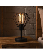 Czarna lampka nocna w stylu loftowym GALLE LOFT