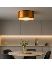 Nowoczesna lampa sufitowa do jadalni w odcieniach miedzi DUBAJ MIRROR fi - 40 cm 