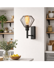 Czarny kinkiet ścienny industrialny loft AKABRA LOFT