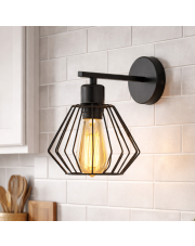 Czarny kinkiet do kuchni loft CORK LOFT