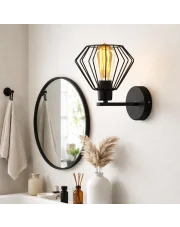 Czarny kinkiet loftowy do łazienki DUBLIN LOFT