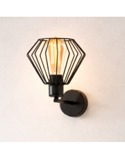 Czarny kinkiet loftowy do sypialni DUBLIN LOFT