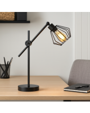 Loftowa lampka stołowa MUBI – regulowane ramię, idealna do czytania w salonie