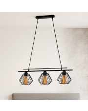 Druciana lampa loftowa TIJUANA – metalowa lampa sufitowa wisząca
