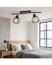 Lampa loftowa VOSS 2-punktowa – nowoczesna lampa sufitowa do salonu