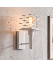 Lampa ścienna loft ANDULO – biały kinkiet w stylu industrialnym