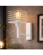 Lampa ścienna loft ANDULO – biały kinkiet w stylu industrialnym