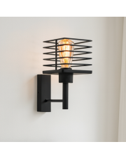 Lampa ścienna loft ANDULO – czarny kinkiet w stylu industrialnym