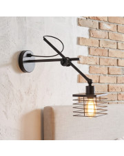 Kinkiet regulowany BREMA LOFT – czarna lampa ścienna na wysięgniku