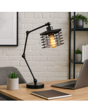 Biurkowa lampa industrialna CABULO LOFT – regulacja kąta świecenia