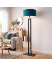 Srebrna lampa stojąca do salonu KALIFORNIA