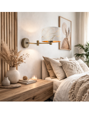 Nowoczesny kinkiet ścienny regulowany do czytania BRAGE MARMUR