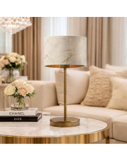Lampka nocna do sypialni glamour NICEA MARMUR