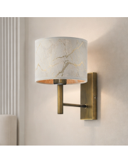 Elegancki kinkiet do sypialni TEGU MARMUR z abażurem