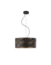 Czarna lampa wisząca do salonu HAJFA MARMUR fi - 40 cm - kolor czarny