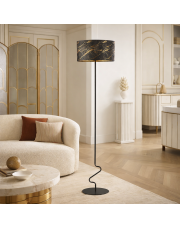 Lampa podłogowa w stylu glamour z marmurowym abażurem JERSEY MARMUR