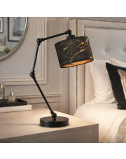 Biała lampka biurkowa do pracy lub nauki ASMARA MARMUR