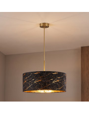 Czarna lampa wisząca w stylu glamour do sypialni SINTRA MARMUR fi - 50 cm - kolor czarny