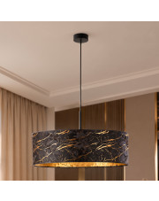 Geometryczna lampa wisząca do jadalni SINTRA MARMUR fi - 60 cm - kolor czarny