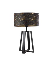Lampa stołowa THOR MARMUR z tkaninowym abażurem imitującym marmur