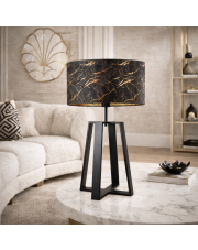 Designerska lampa stołowa z geometryczną ramą THOR MARMUR