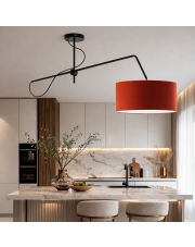 Czarna lampa sufitowa z regulowanym ramieniem RIO lampa sufitowa regulowana loft