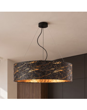 Dekoracyjna lampa wisząca w czarnym kolorze PORTO MARMUR fi - 80 cm kolor- czarny