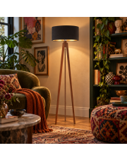 Drewniana lampa stojąca do czytania MIAMI VELUR
