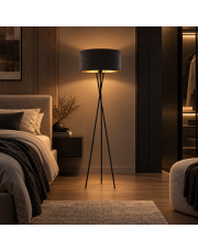 Lampa podłogowa na trójnogu w stylu glamour PARYŻ VELUR