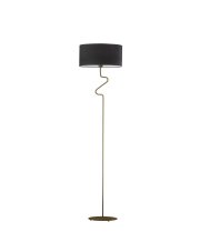 Czarna lampa podłogowa w nowoczesnym stylu MORONI VELUR