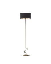 Lampa podłogowa glamour z welurowym kloszem JERSEY VELUR