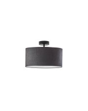 Czarna lampa przysufitowa do jadalni WENECJA VELUR fi - 30 cm kolor czarny