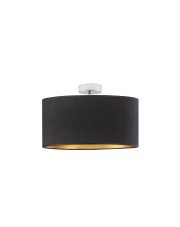 Lampa sufitowa do kuchni WENECJA VELUR fi - 40 cm kolor czarny ze złotym wnętrzem