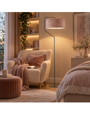 Lampa podłogowa do salonu TESALLIA VELUR z designerskim kloszem