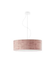 Lampa wisząca w stylu glamour HAJFA VELUR fi - 50 cm kolor różowy